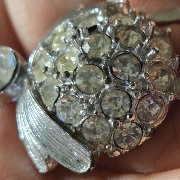 Rhinestone Bee Pin Brooch Silver Tone Bug Insect Fashion Jewelry - Picture 5 of 7